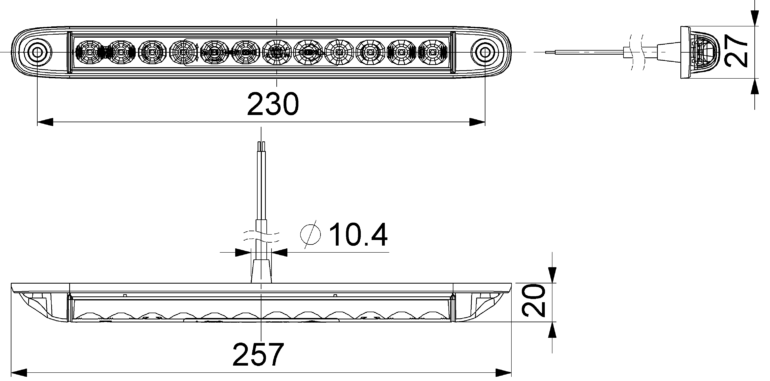 Rear static direction indicator LKD 2249/ST
